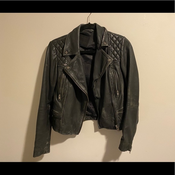 All Saints Jackets & Blazers - Allsaints CARGO LEATHER BIKER JACKET